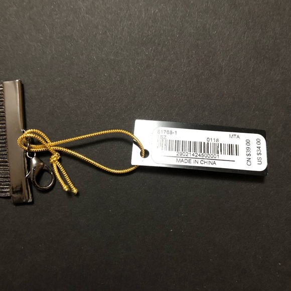 Metallic Muti Strand Mesh Chain Cuff Bracelet - Picture 5 of 5